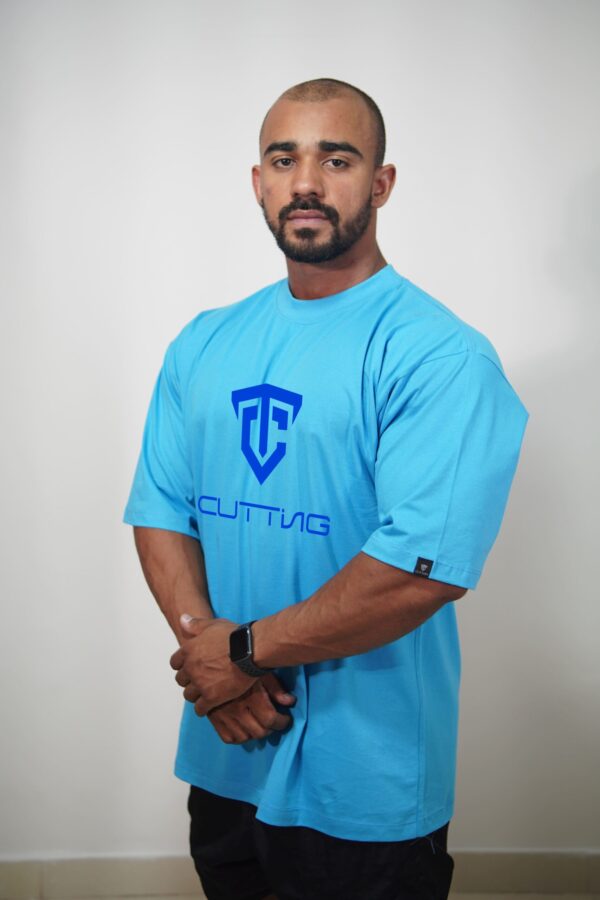 Camiseta Oversized Basic Logo- Azul - Imagem 17