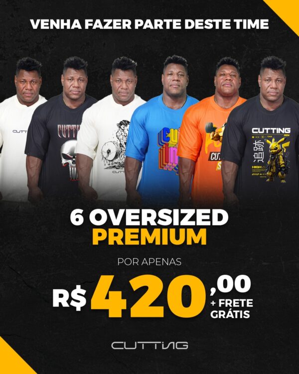 Kit 6 Camisetas Oversized Premium