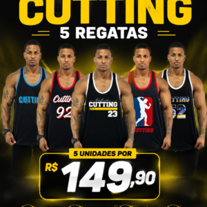Kit 5 regatas cavada com viés